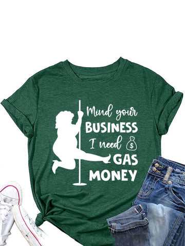 Camiseta de dinero para gasolina