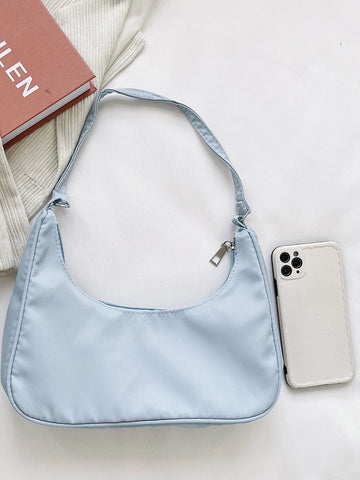 Solid Color Zip Up Bag