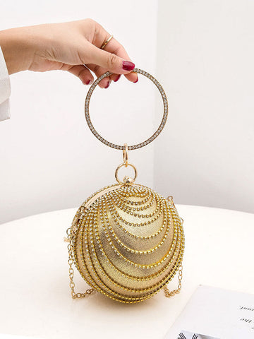 Clutch mit Strass-Kette