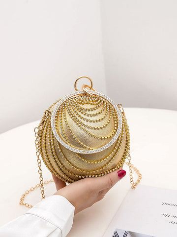 Clutch mit Strass-Kette