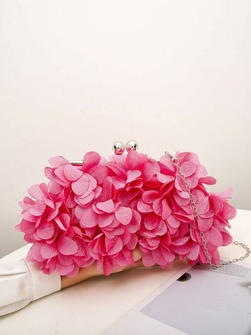 Clutch mit Blumendekor und Kisslock-Verschluss