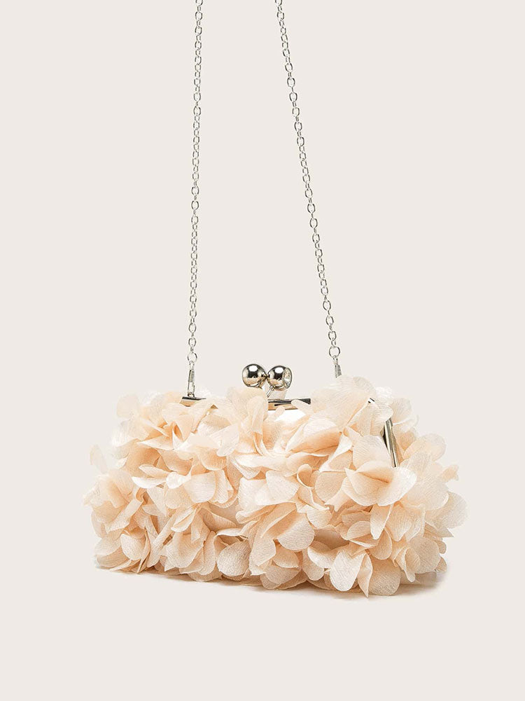 Clutch mit Blumendekor und Kisslock-Verschluss