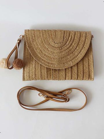 Beach Straw Crossbody Bag