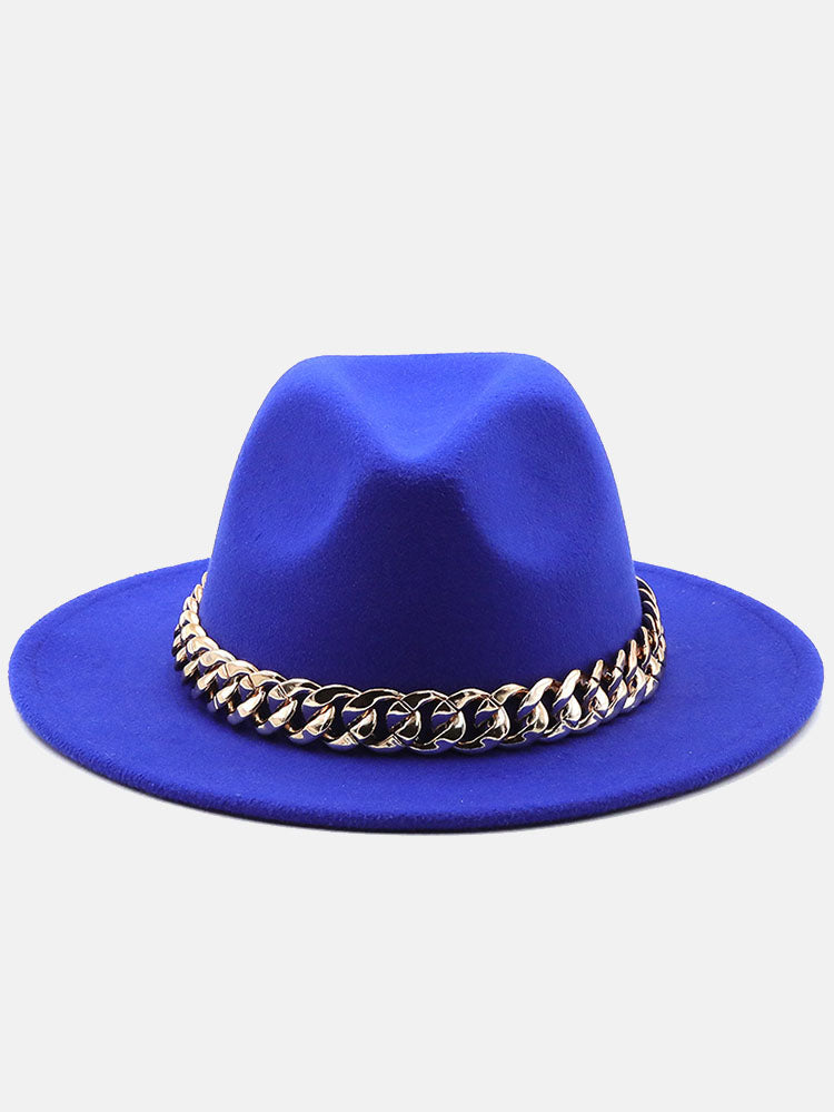 Conjunto de bolso de cadena y sombrero a juego