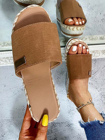 Thick Soled Wedge Sandals