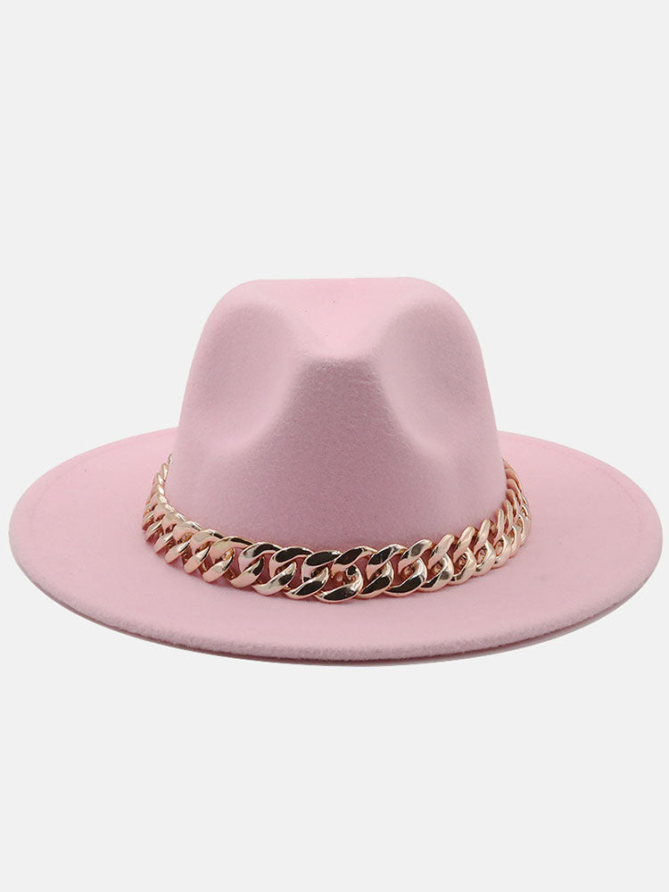 Conjunto de bolso de cadena y sombrero a juego