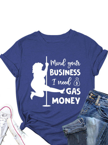 Camiseta de dinero para gasolina