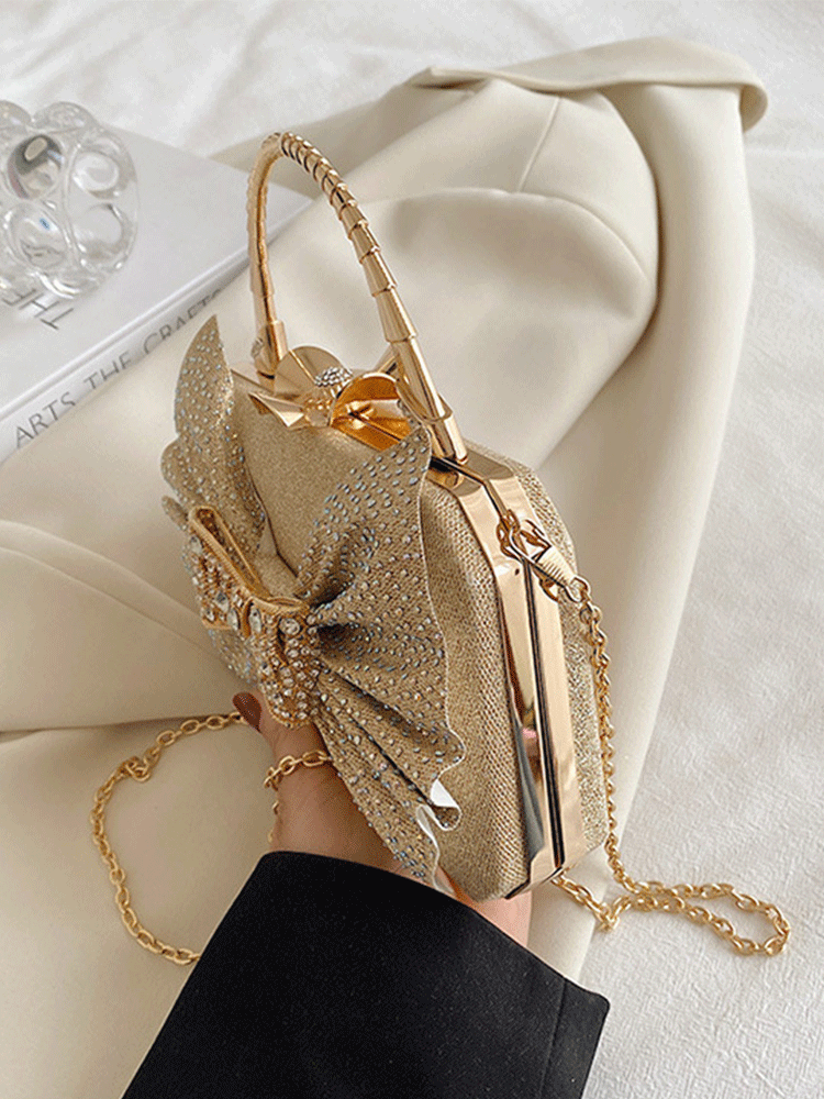 Bow Sequine Party Handbag