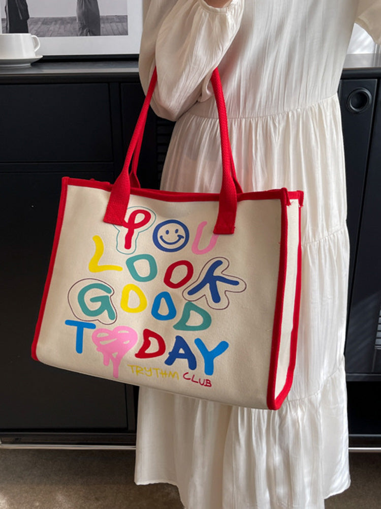 YOU LOOK GOOD TODAY Square Canvas Bag