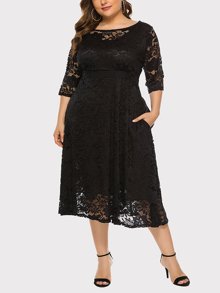 Lace Evening A-Line Dress