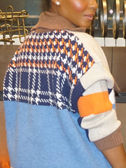Color Block Sweater Cardigan