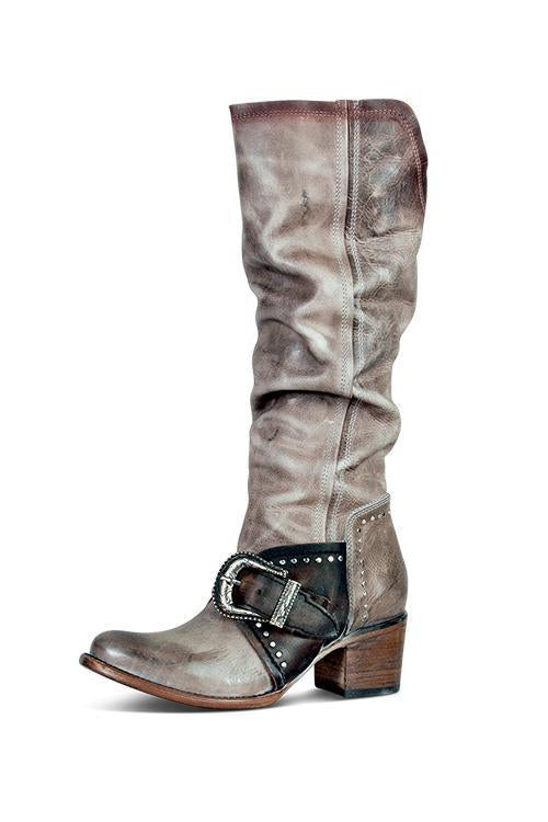 Buckle Zipper High Boots