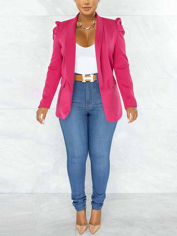 Puff Sleeve Blazer Jacket