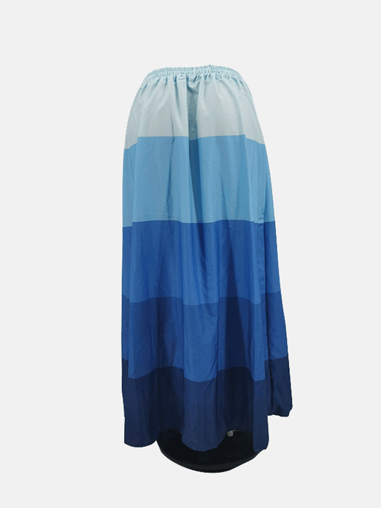 Colorblock Swing Maxi Skirt