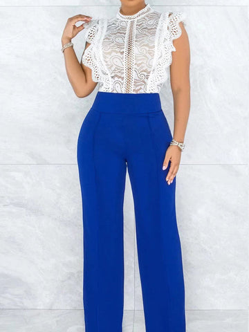 Solid Color Wide Leg Pants