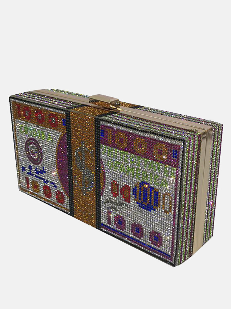 Strass-Box-Tasche