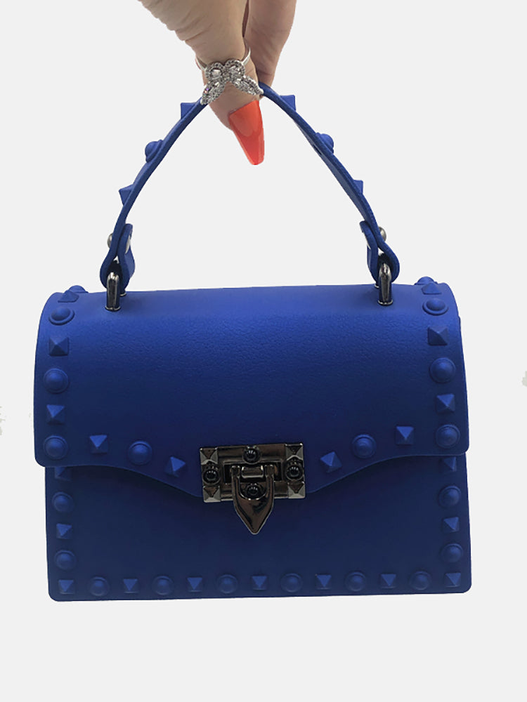 Jelly Rivet Decor Satchel