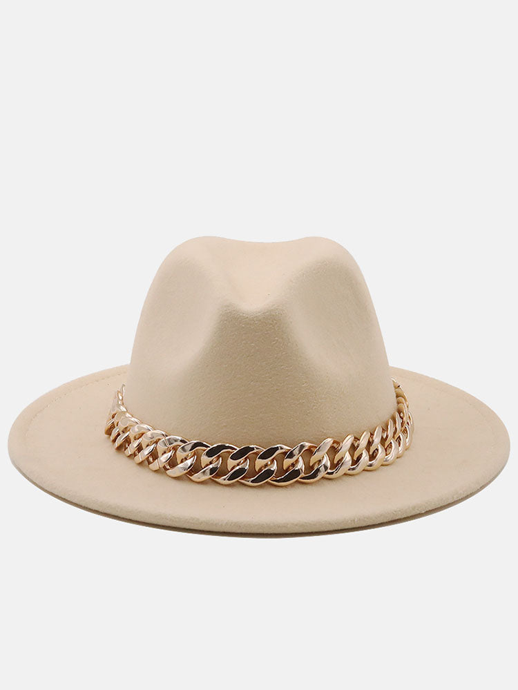 Conjunto de bolso de cadena y sombrero a juego