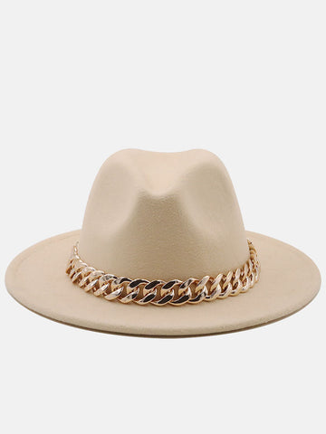 Conjunto de bolso de cadena y sombrero a juego