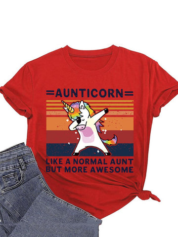 Tantecorn Lässiges T-Shirt