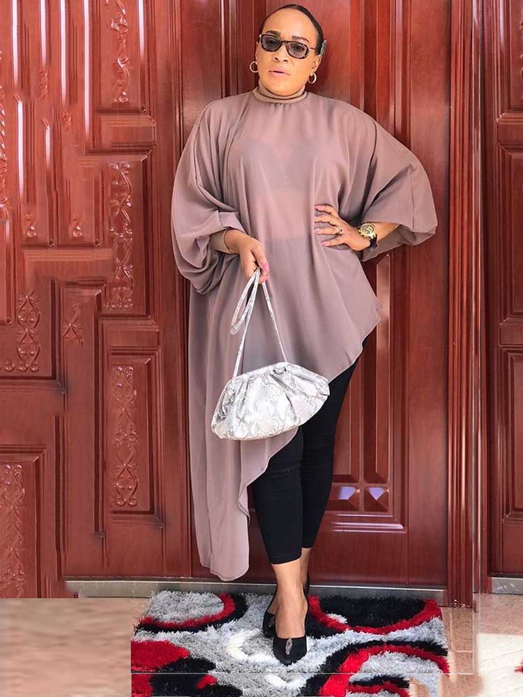 Casual Hem Chiffon Tops