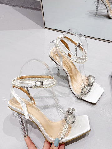 Bow Pearl Heels