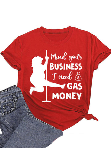 Camiseta de dinero para gasolina