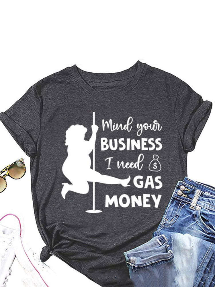 Camiseta de dinero para gasolina