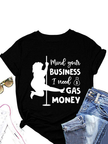 Camiseta de dinero para gasolina