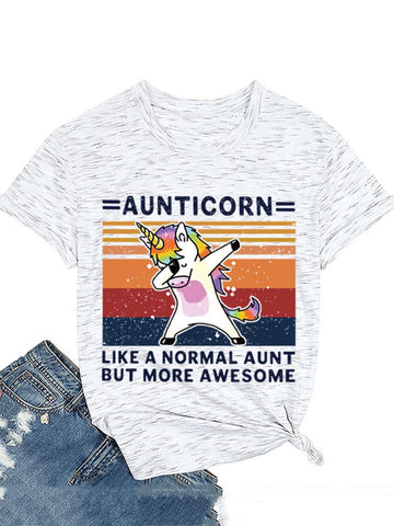 Tantecorn Lässiges T-Shirt