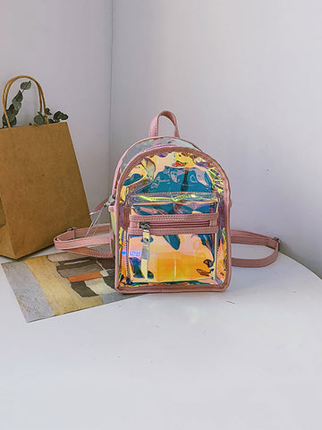 Holographic Curved Top Backpack