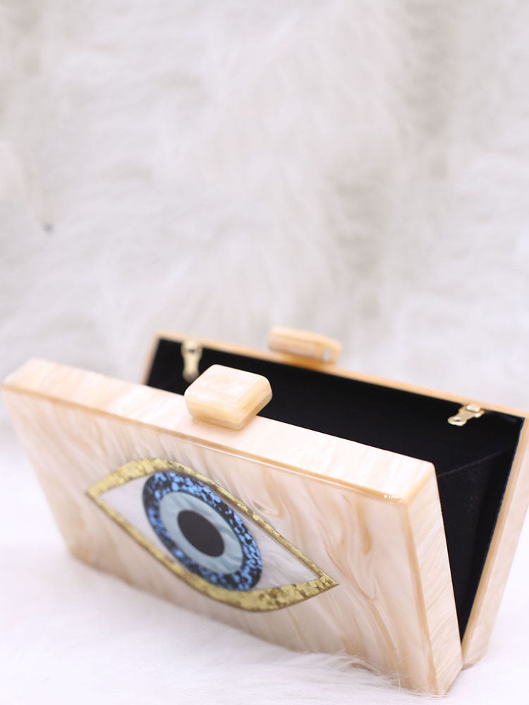 Eye Box-Tasche im Farbblockdesign