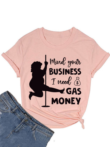 Camiseta de dinero para gasolina