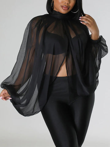 Chiffon Slit Top