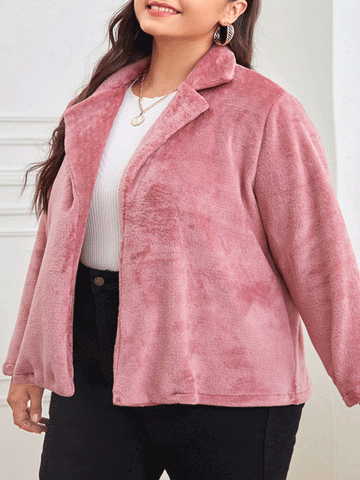 Mantel aus Korallensamt mit offener Vorderseite