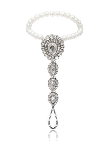 Rhinestone Pearl Anklets