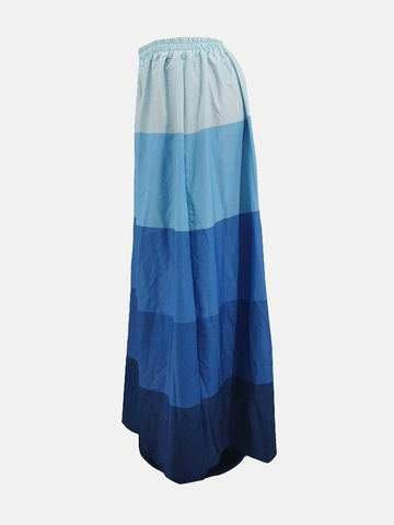 Colorblock Swing Maxi Skirt