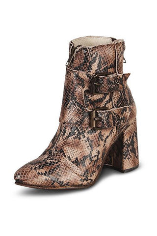 Buckle High Heel Ankle Boots