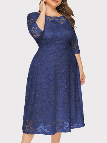 Lace Evening A-Line Dress