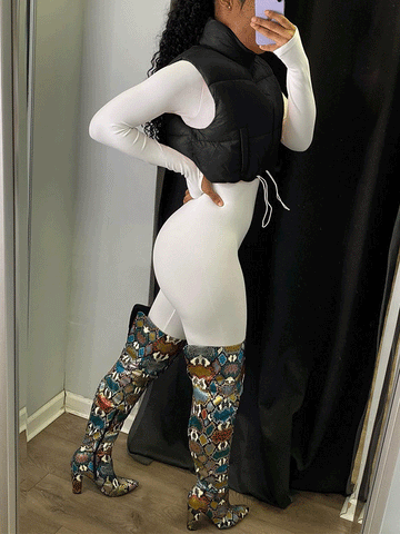 Chaleco corto sin mangas