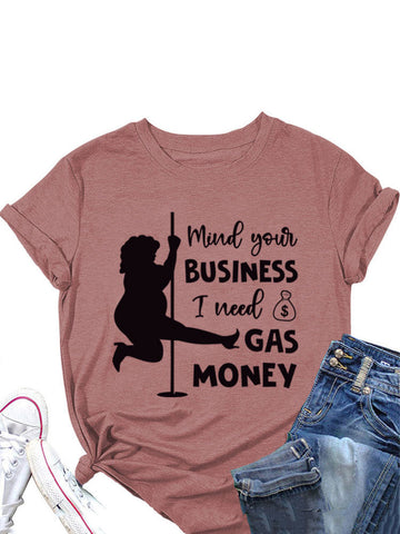 Camiseta de dinero para gasolina