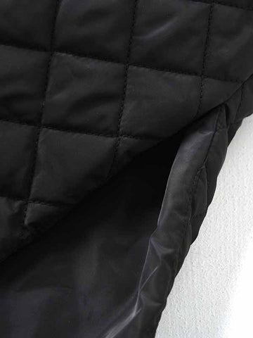 Abrigo acolchado de algodón con entramado