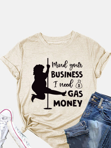 Camiseta de dinero para gasolina