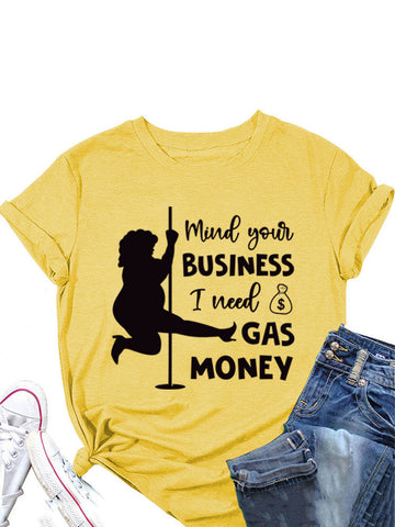 Camiseta de dinero para gasolina