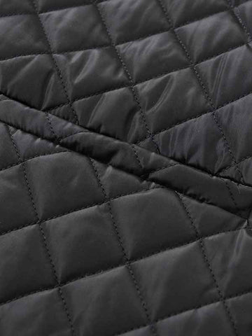 Abrigo acolchado de algodón con entramado