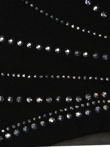 Midikleid aus Netzstoff mit Strass