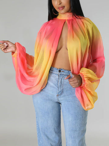 Chiffon Slit Top