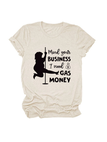 Camiseta de dinero para gasolina