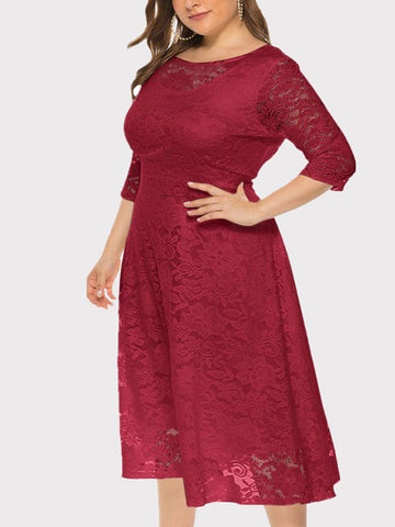 Lace Evening A-Line Dress