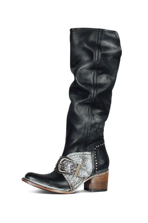 Buckle Zipper High Boots